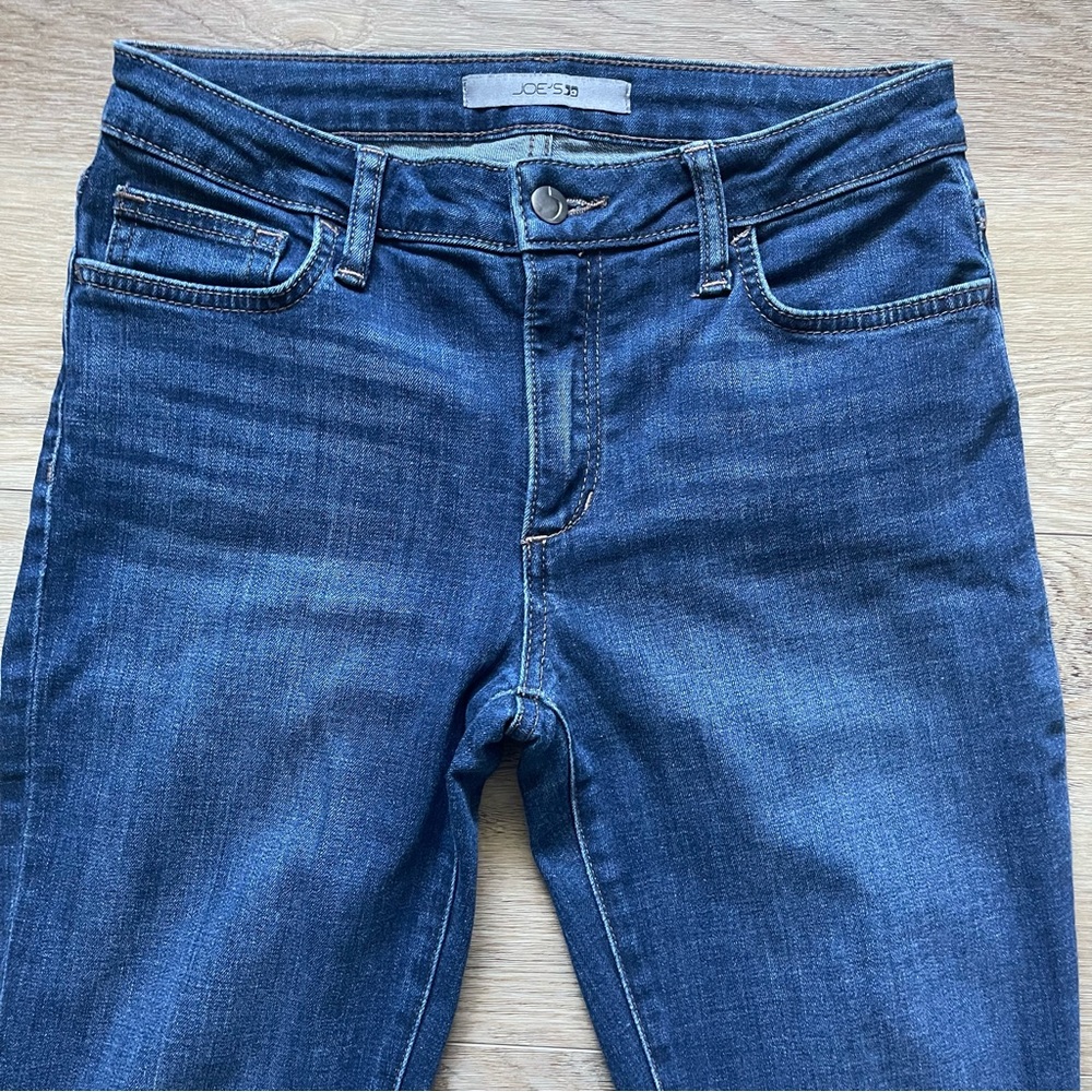 Joe's Women’s 28 Jeans Dark Blue Frayed Hem Ankle Skinny